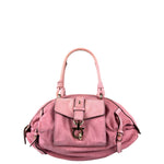 Salvatore Ferragamo Pink Nylon/Leather Bowler Bag