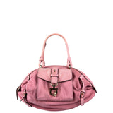 Salvatore Ferragamo Pink Nylon/Leather Bowler Bag