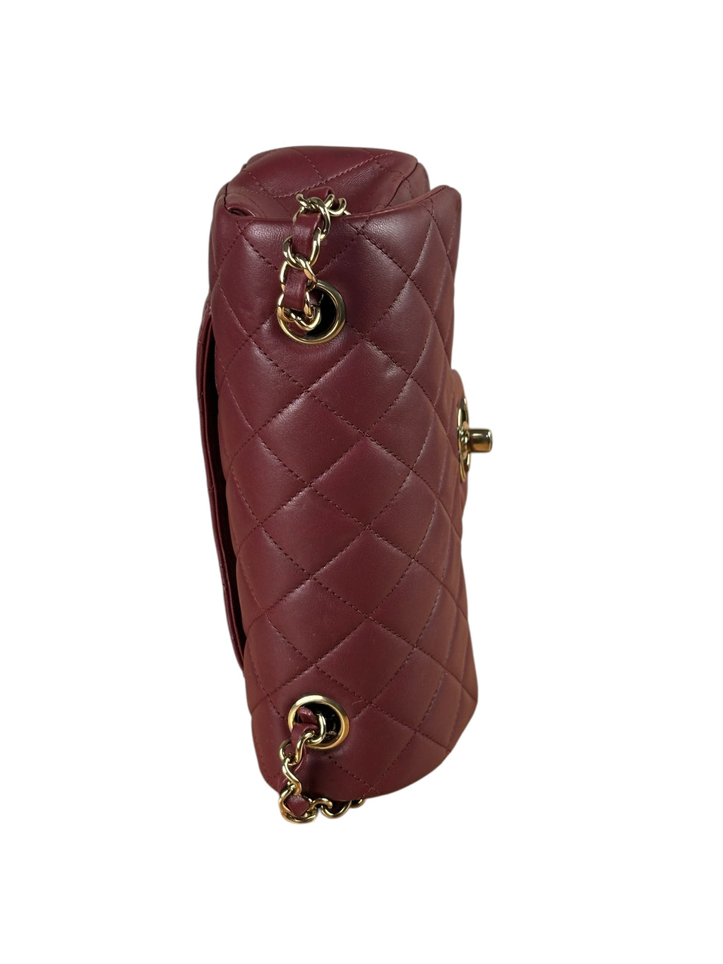 Chanel Burgundy Quilted Lambskin Small Flap Bag 2021