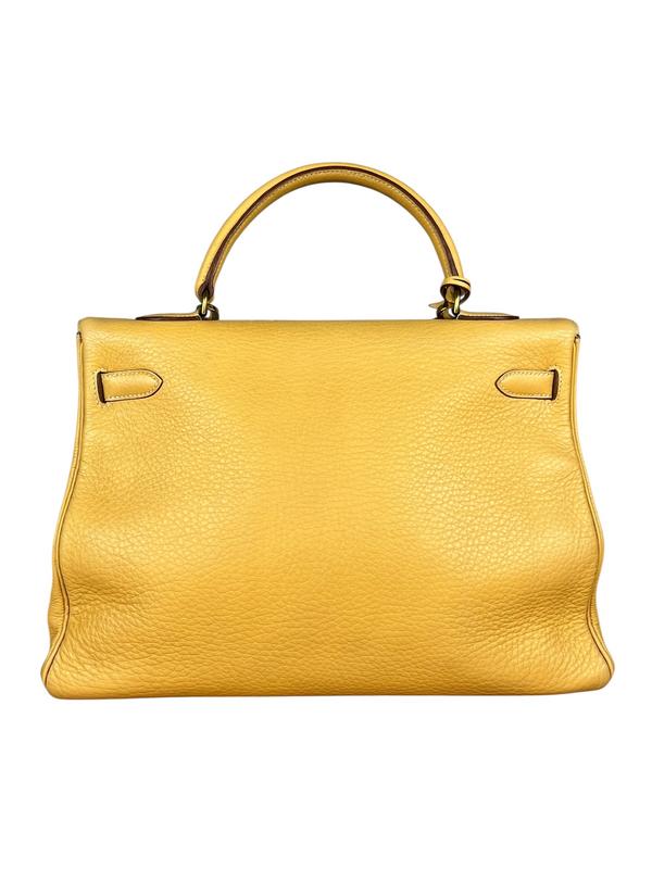 Hermes Kelly 35 Ambre Togo Gold 1997 Handbag