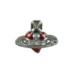 Vivienne Westwood Silver Diamante Red Enamel Ring