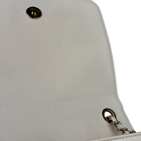 Chanel White Leather CC Mania Flap Bag 2019
