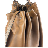 Valentino Garavani Brown Rockstud Shoulder Tote