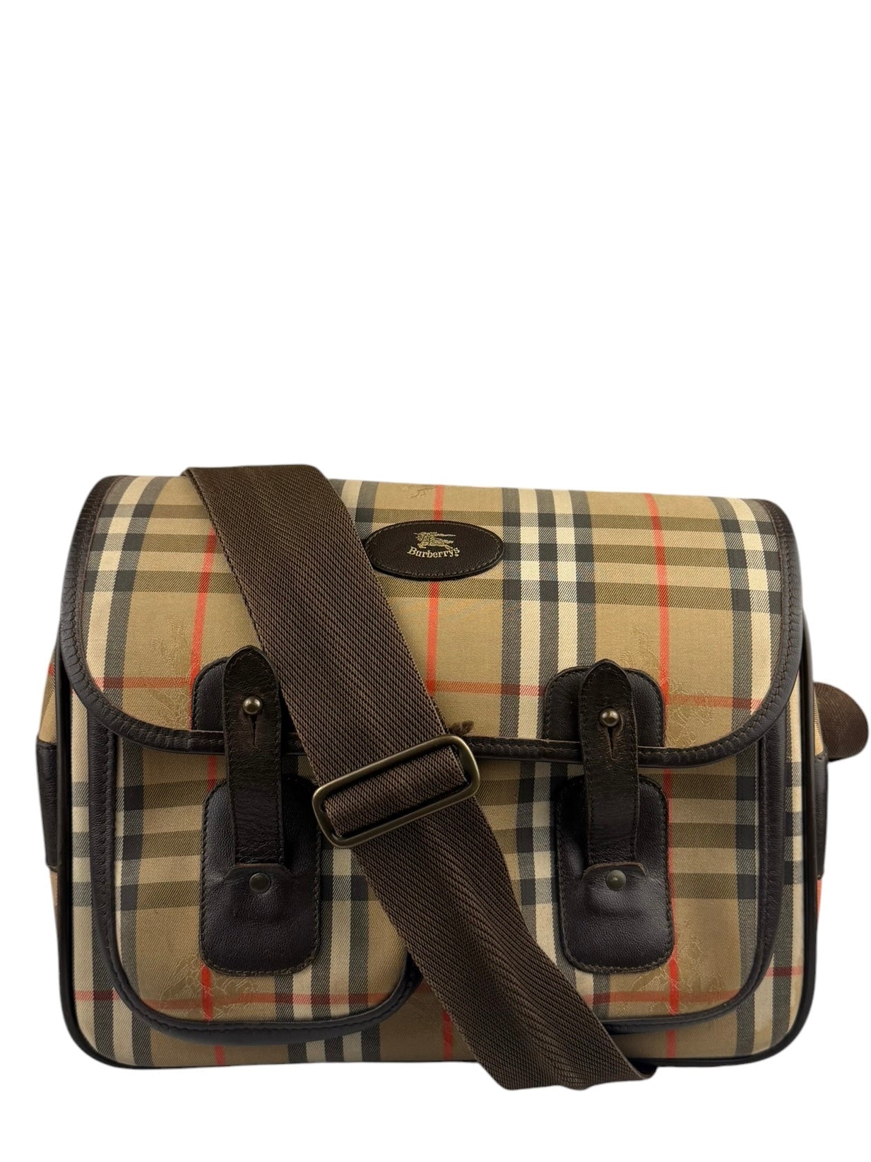 Burberry Vintage Beige/Dark Brown House Shoulder Bag