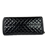 Chanel Black Patent Quilted Leather Just Mademoiselle Bowling Bag 2012