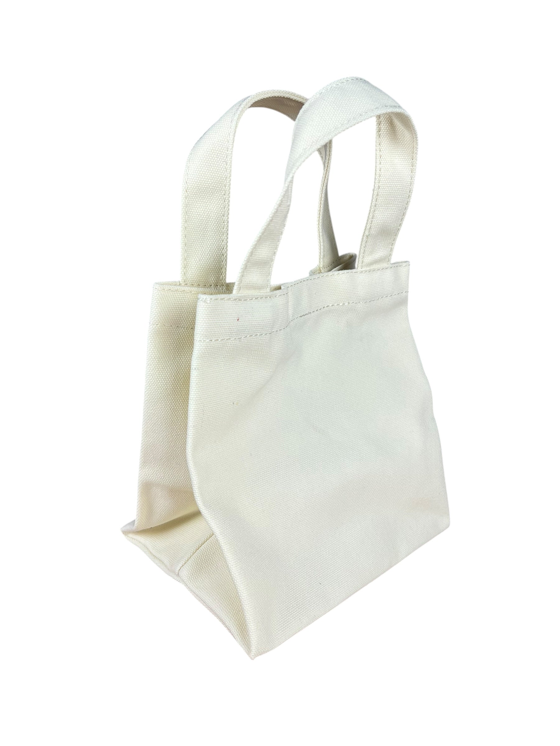 Prada Beauty White Canvas Mini Tote