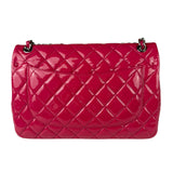 Chanel Hot Pink Large Patent Leather Double Flap Shoulder Bag 2014
