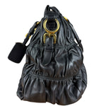 Prada Nappa Leather Ruffle Hobo Shoulder Bag