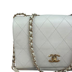 Chanel White Leather Mini Shoulder Bag 1992