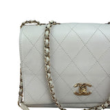 Chanel White Leather Mini Shoulder Bag 1992