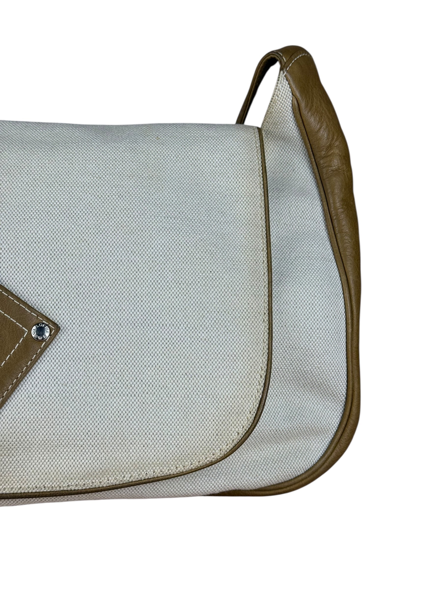 Loewe Tan & Cream Shoulder Bag