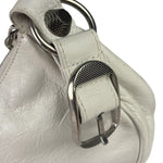 Balenciaga White Lambskin Le Cagole Shoulder Bag