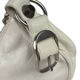 Balenciaga White Lambskin Le Cagole Shoulder Bag