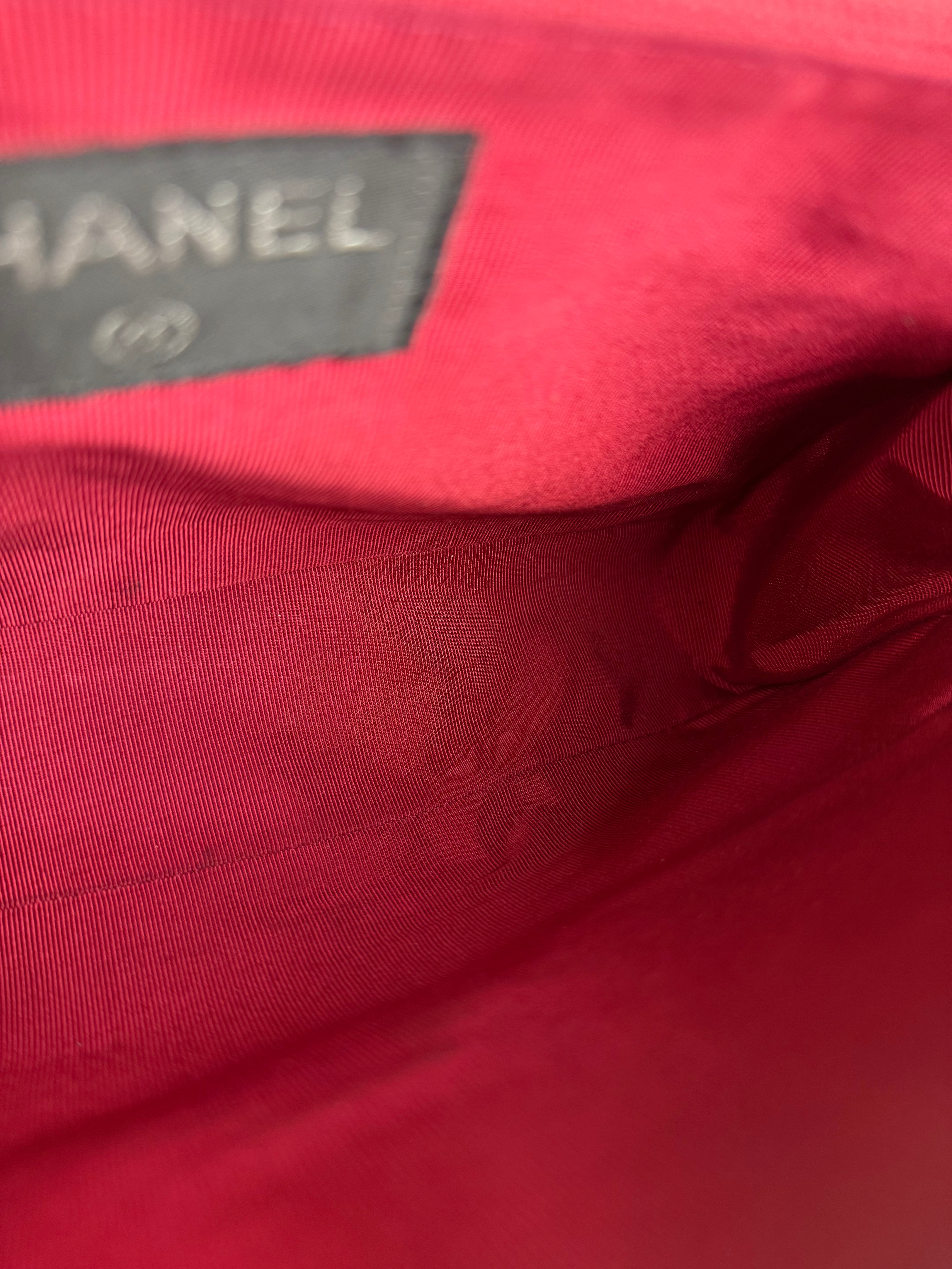 Chanel Red Patent Chocolate Bar Chain Flap Bag 2000