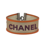 Chanel Vintage Rubber Logo Bracelet