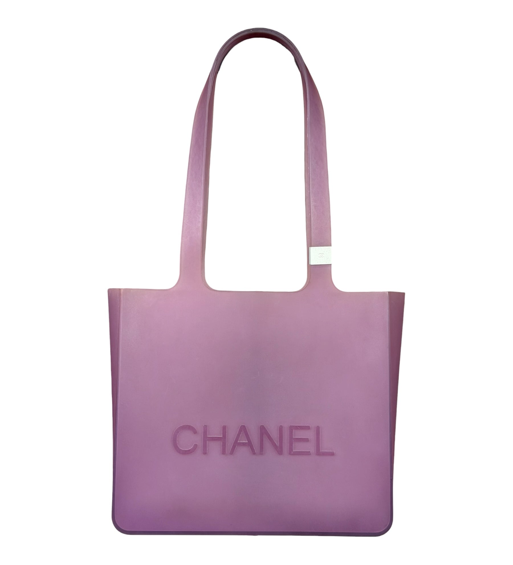 Chanel Purple Jelly Rubber Small Tote Bag Early 2000's