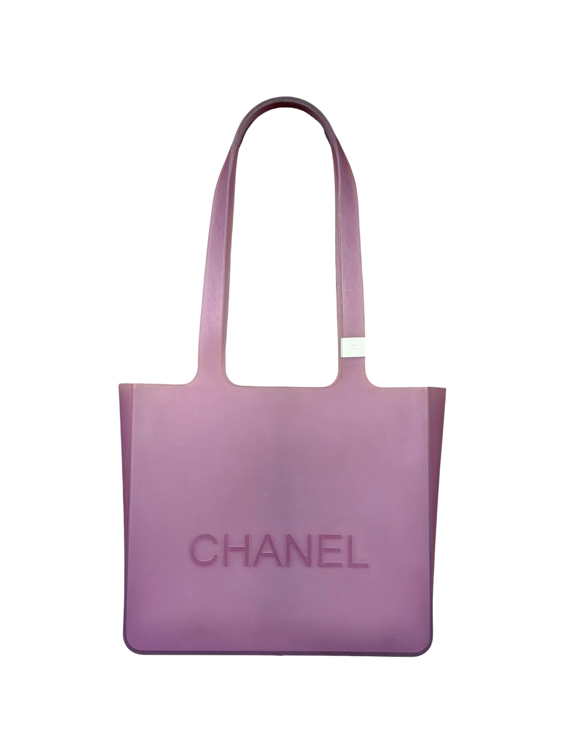 Chanel Purple Jelly Rubber Small Tote Bag Early 2000's