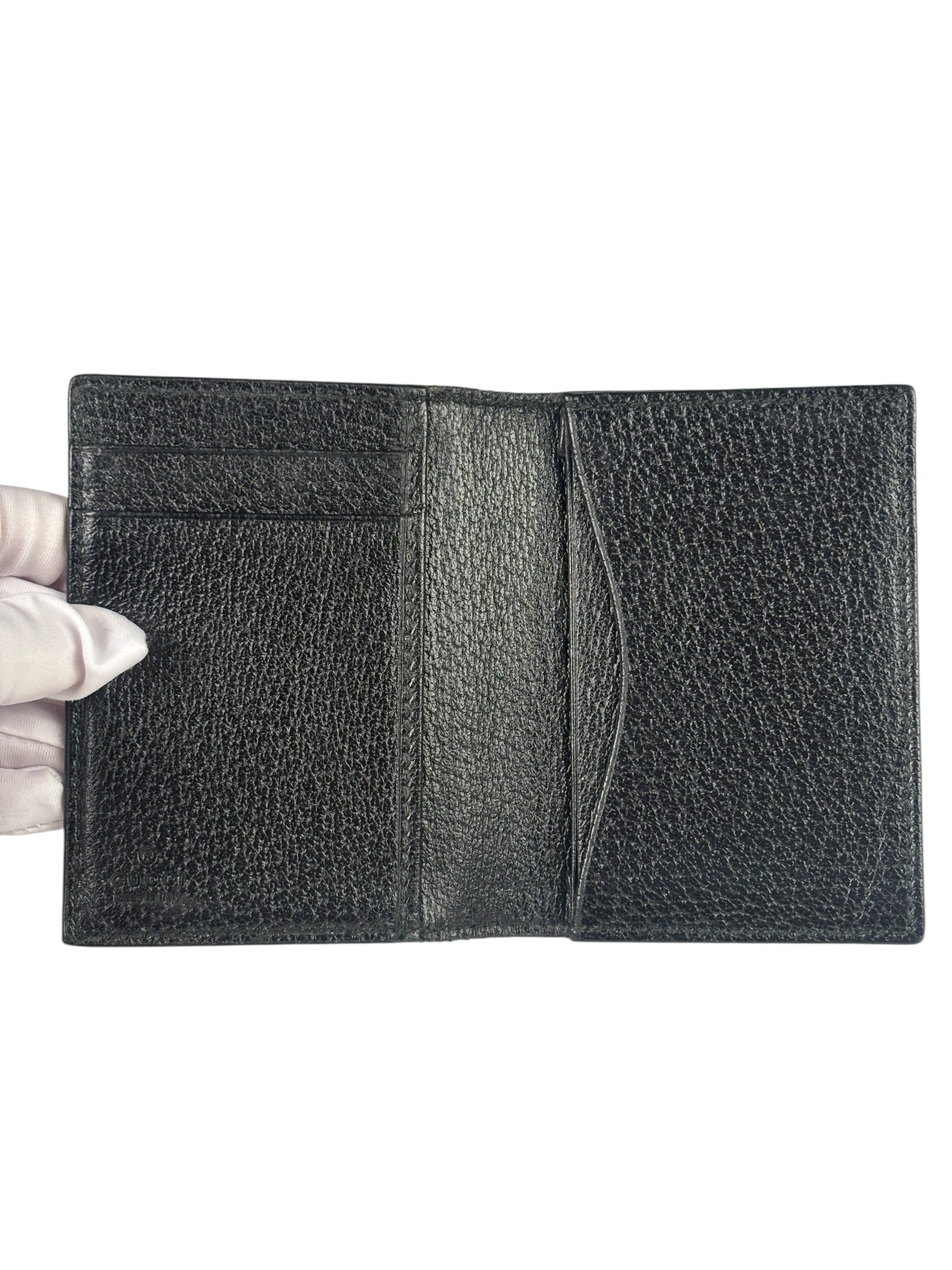 Gucci Black Leather GG Marmont Card Case