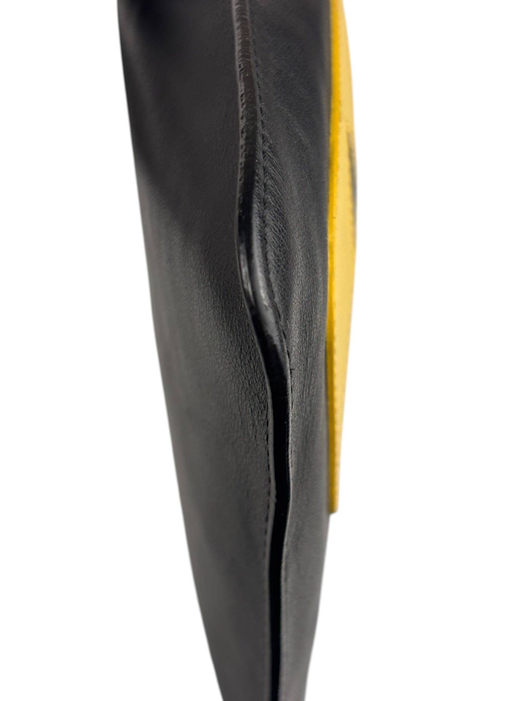 Fendi Black Monster Eye Leather Pouch/Clutch