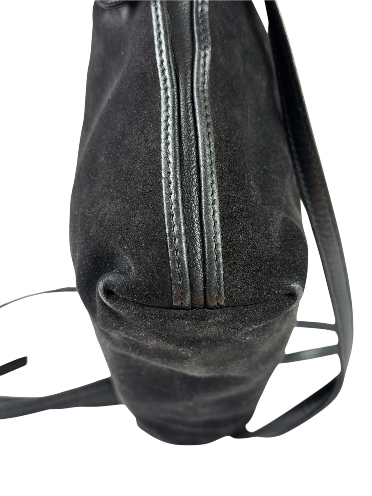 Bottega Veneta Black Suede/Leather Trim Crossbody Bag