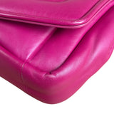 Chanel Fuchsia Pink Leather Puffy Flap Bag 2019