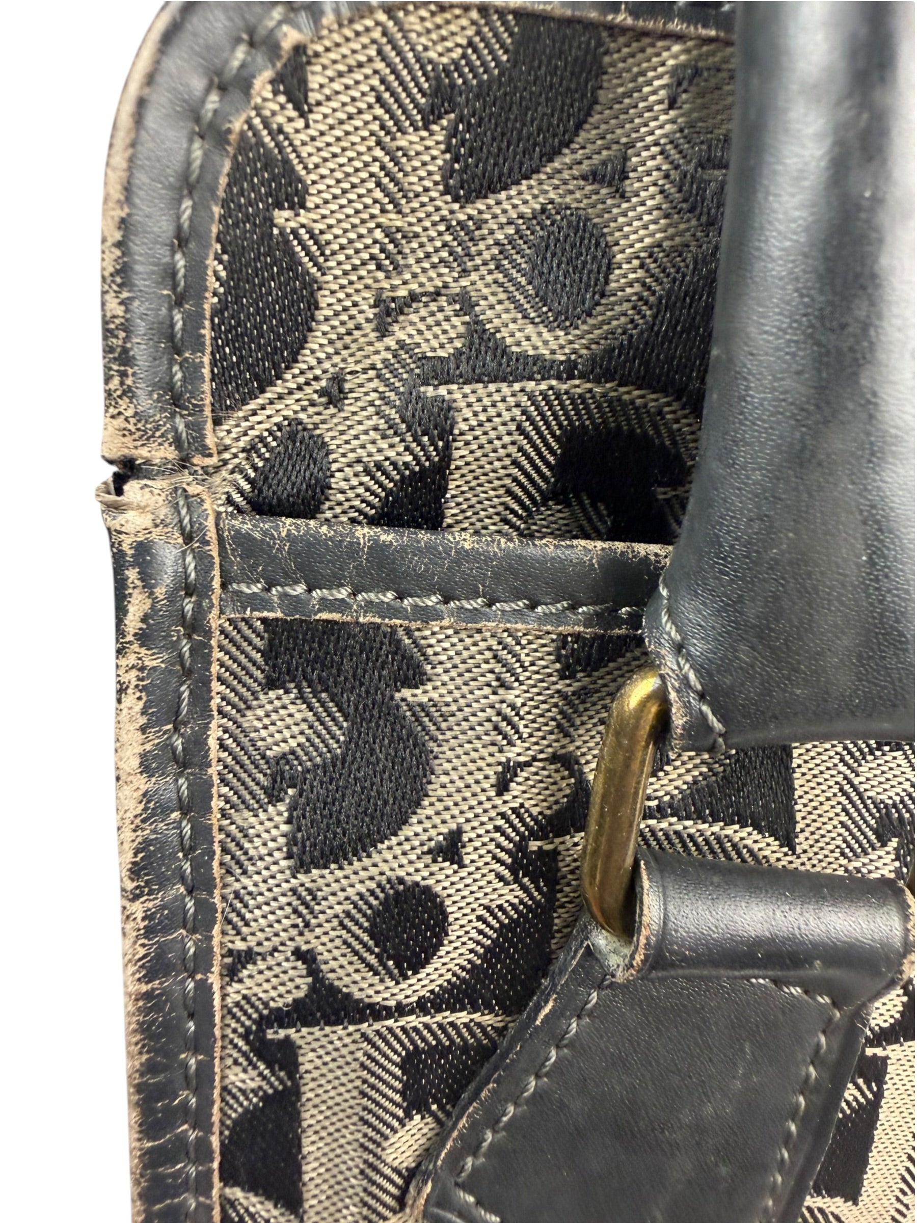 Christian Dior Black/Grey Trotter Handbag