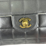 Chanel Black Chocolate Bar East West Flap Bag 2002
