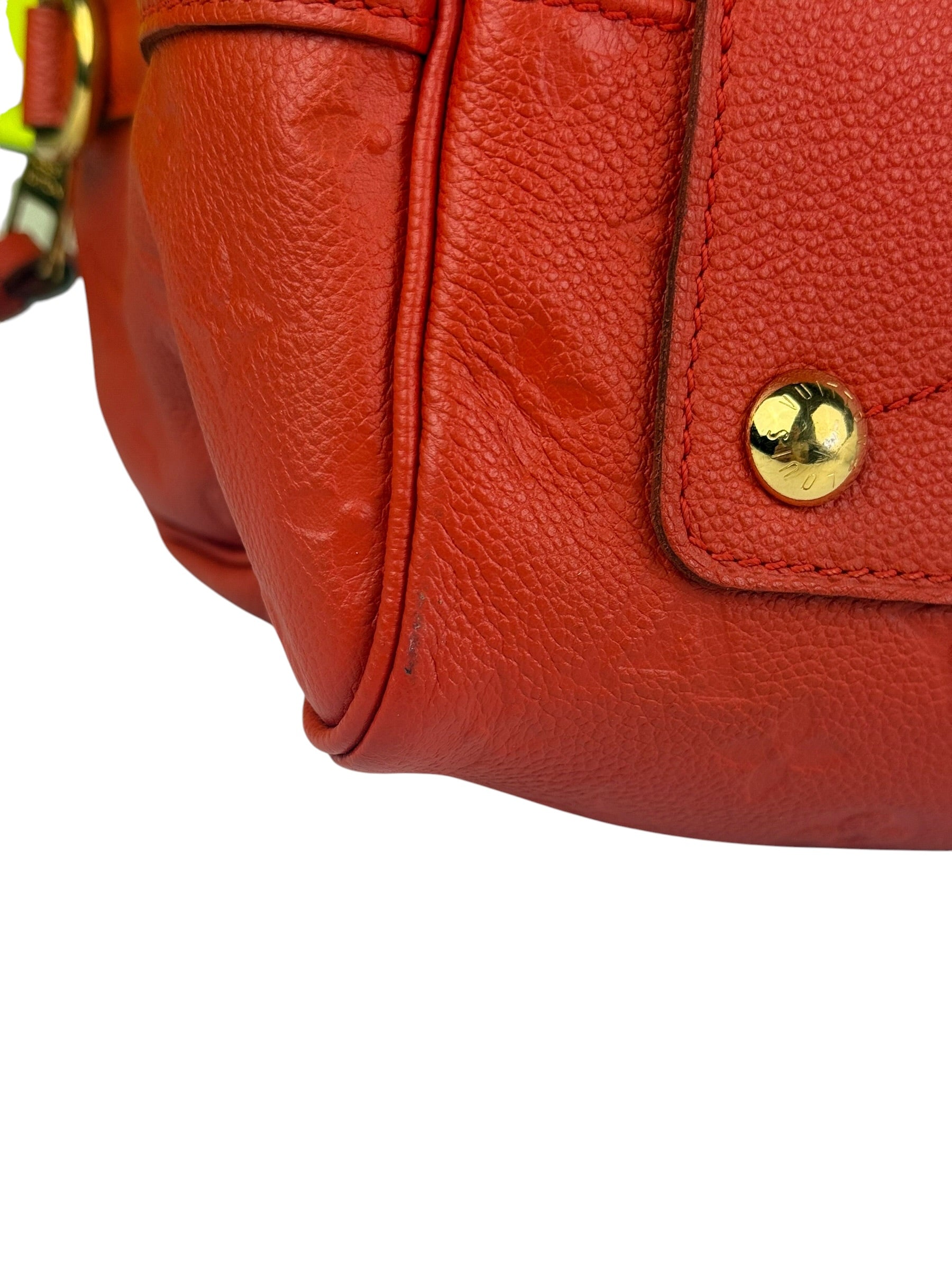 Louis Vuitton Orange Monogram Empreinte Speedy Bandouliere 30