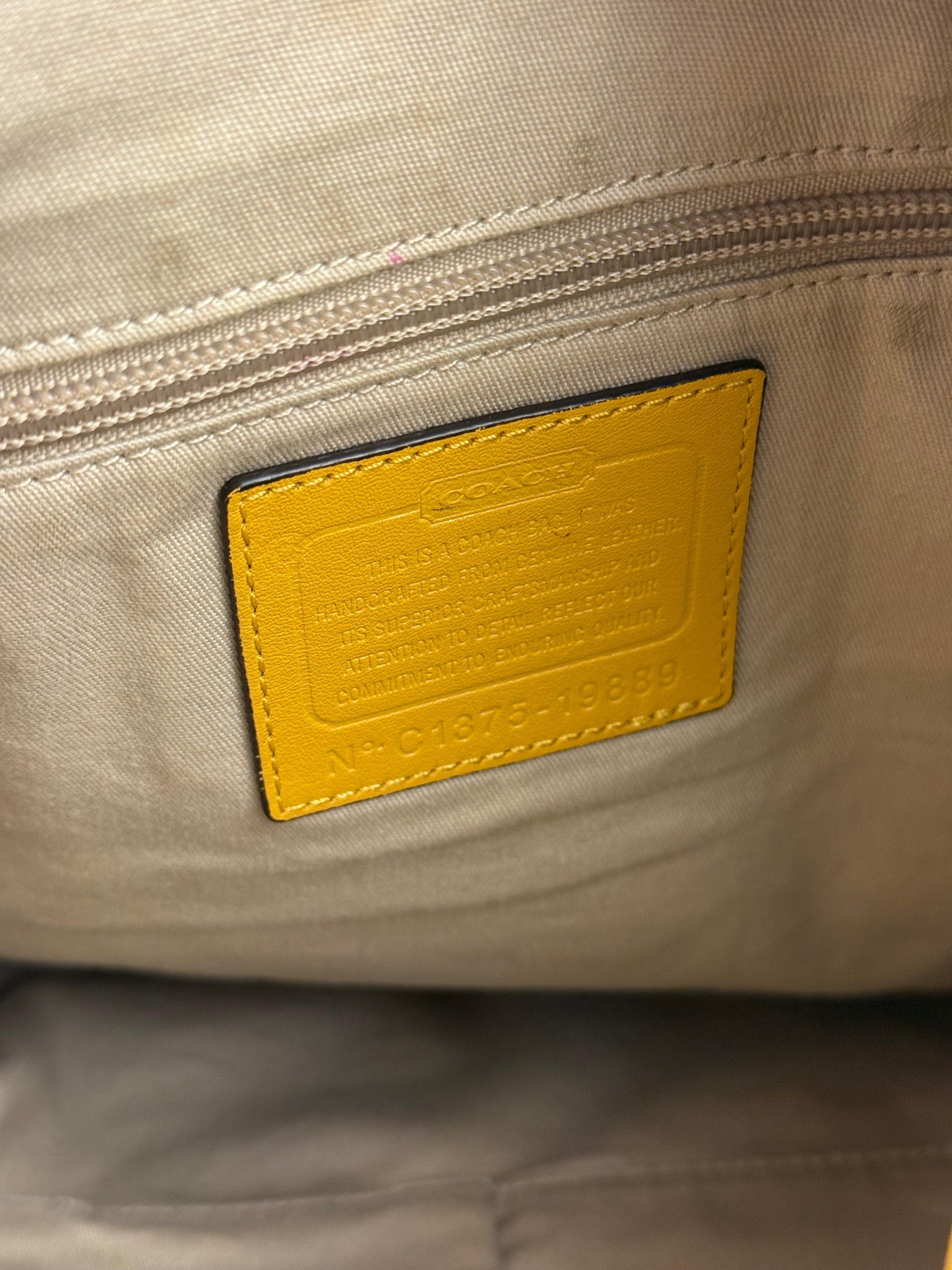 Coach Leather Legacy Sunflower Shoulder Bag