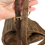 Loewe Vintage Striped Brown Suede Crossbody