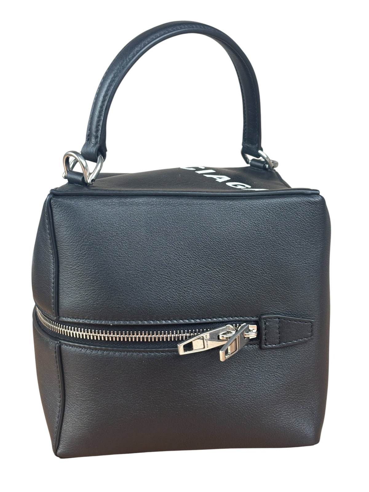 Balenciaga Black Leather Cube Bag 4x4 2Way Bag