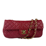 Chanel Red Quilted Leather Timeless Valentine Flap Bag 2009
