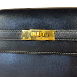 Hermes Black Mini Kelly 20 Box Calf 1991