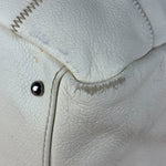 Chanel White Chocolate Bar Quilted Caviar LAX Bowler Bag 2004