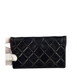 Chanel Vintage Black Leather Double Flap Shoulder Bag 1999