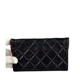 Chanel Vintage Black Leather Double Flap Shoulder Bag 1999