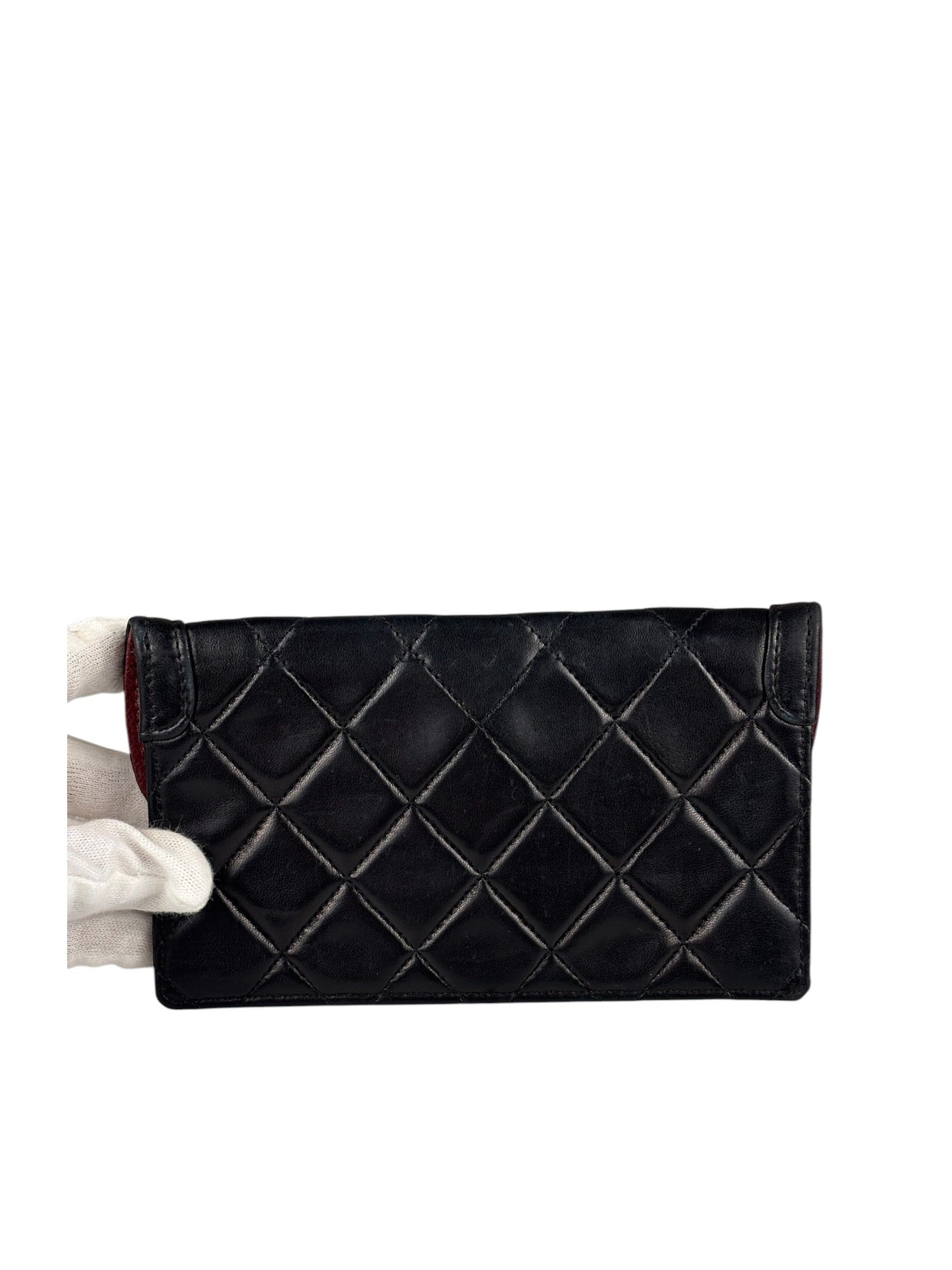 Chanel Vintage Black Leather Double Flap Shoulder Bag 1999