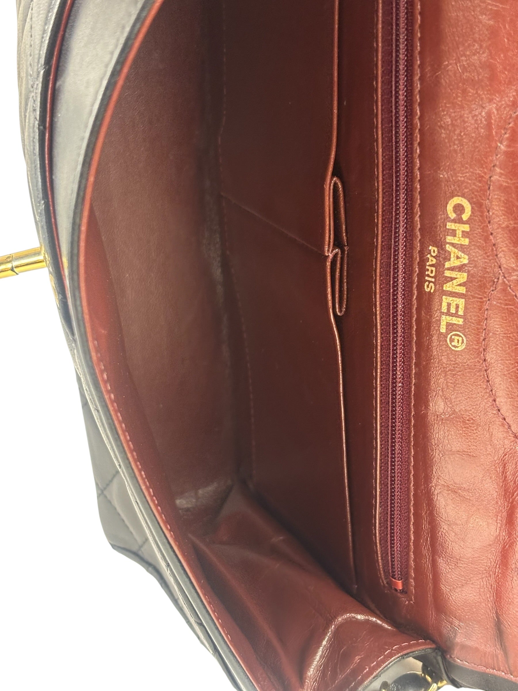 Chanel Black Quilted Leather Double Flap Small Bag