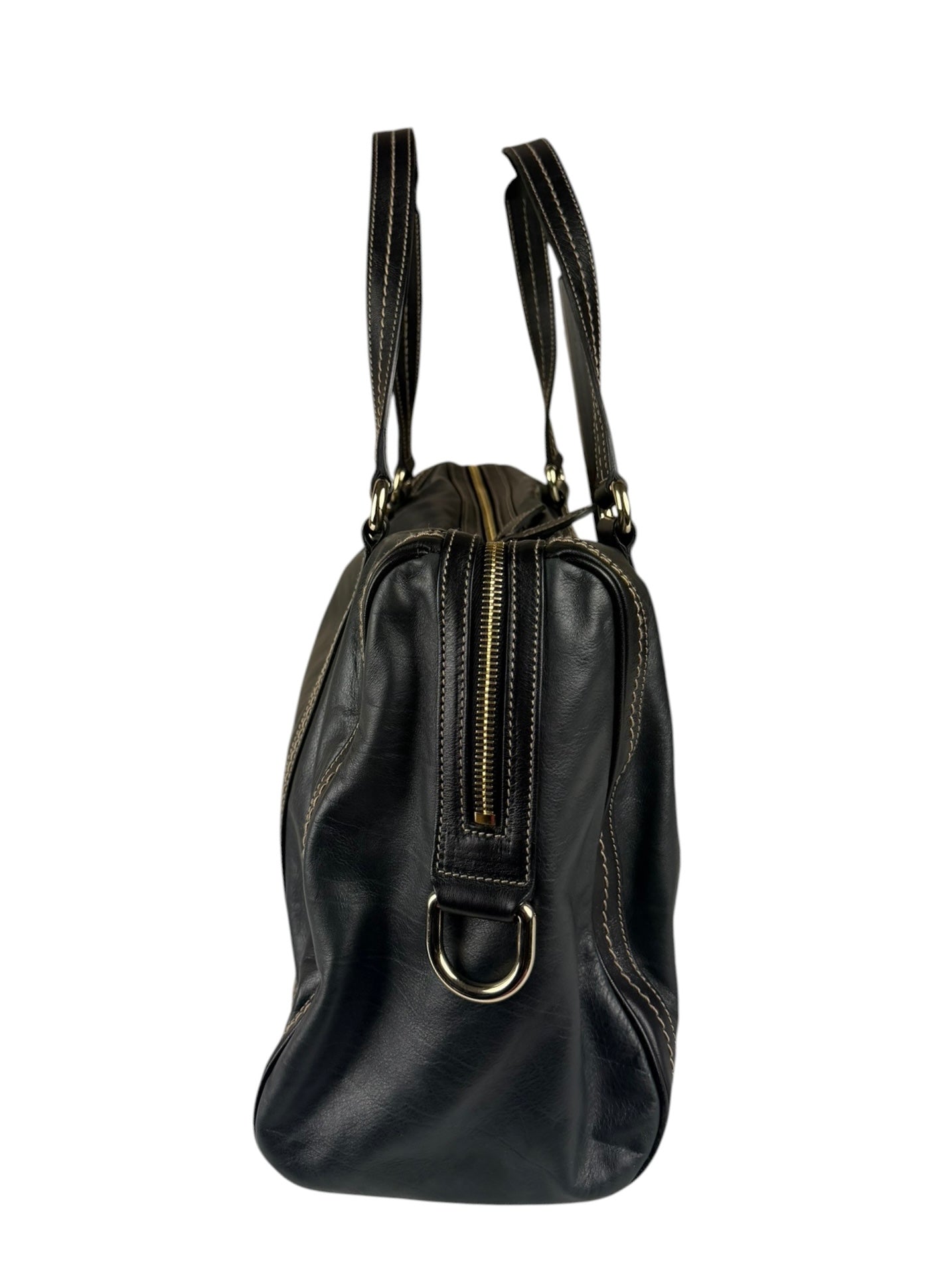Gucci Bicolor Leather Duchessa Boston Bag
