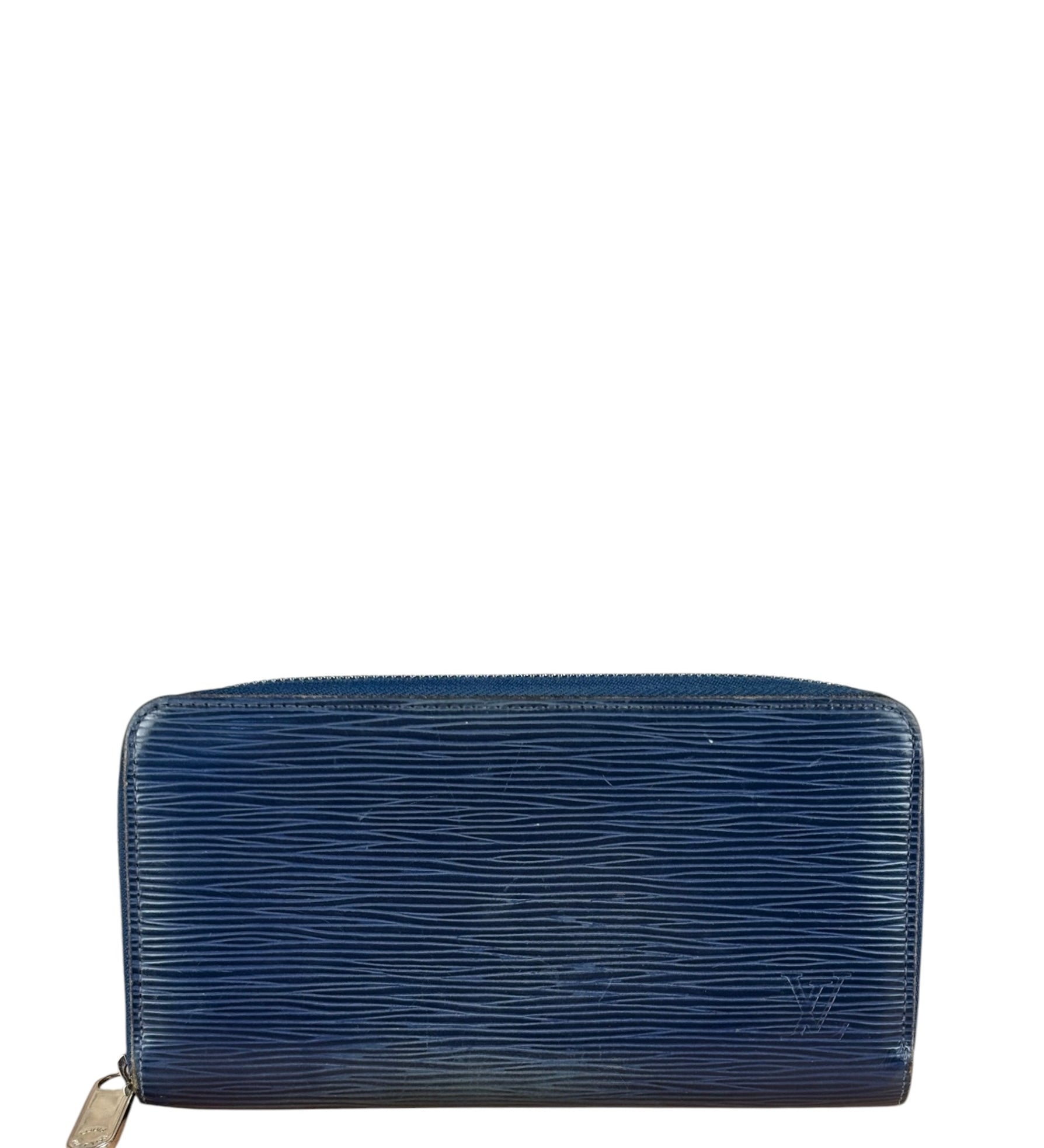 Louis Vuitton Blue Epi Leather Zip Wallet