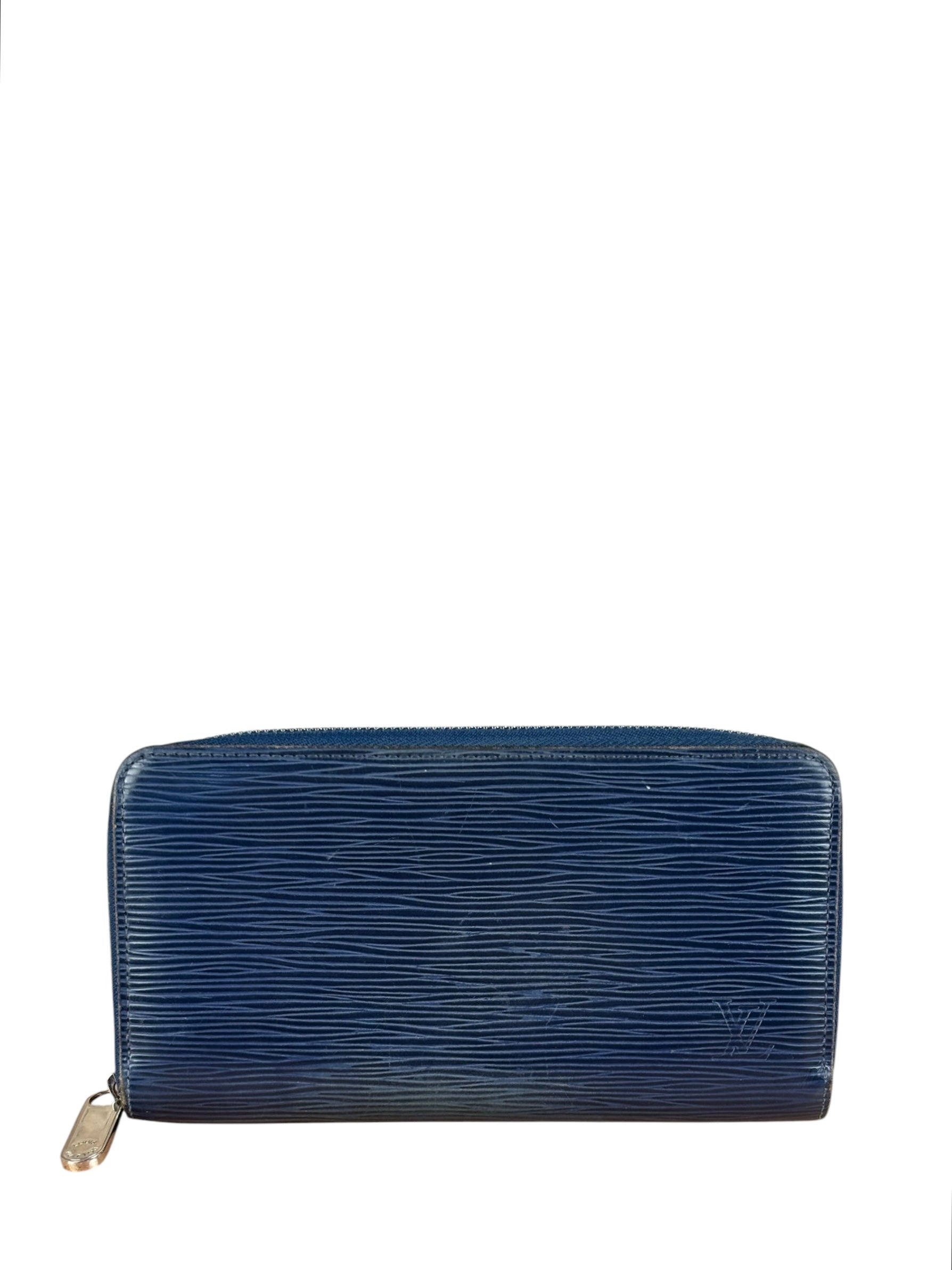 Louis Vuitton Blue Epi Leather Zip Wallet