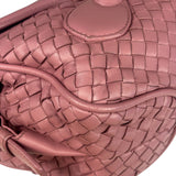 Bottega Veneta Purple Leather Rialto Intrecciato Shoulder Bag