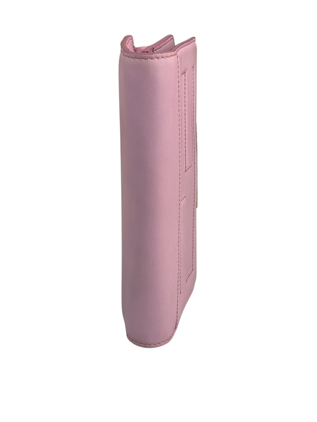 Fendi Pink Leather Tube Flap Wallet On Chain
