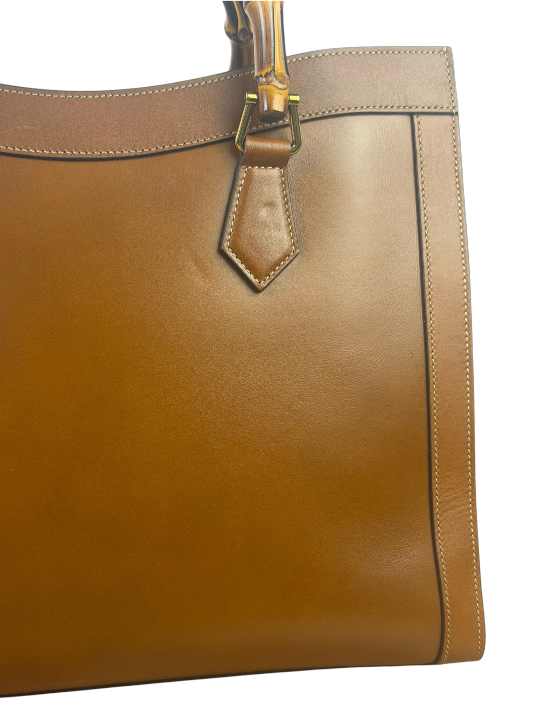 Gucci Peanut Brown Leather Diana Medium Tote