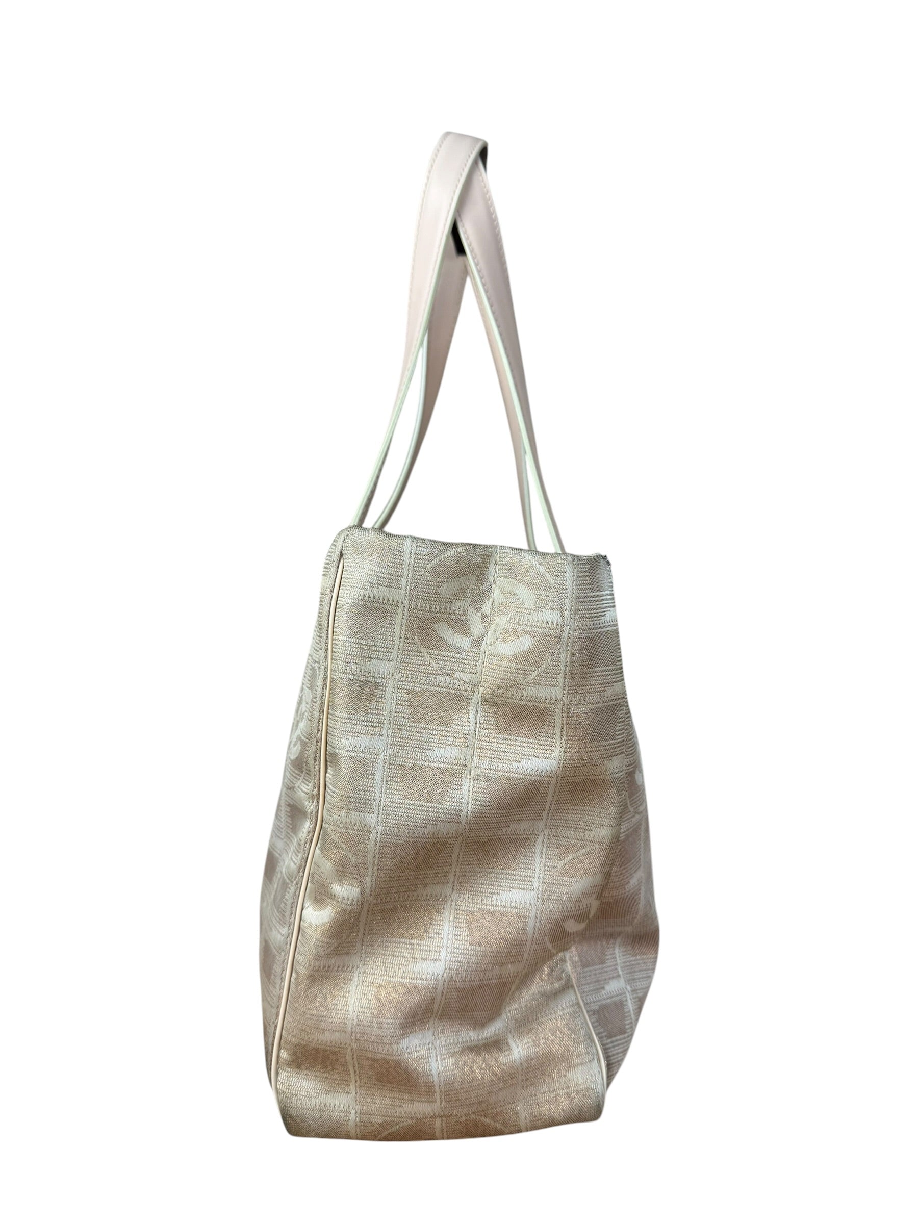 Chanel Pink Metallic Travel Line Tote