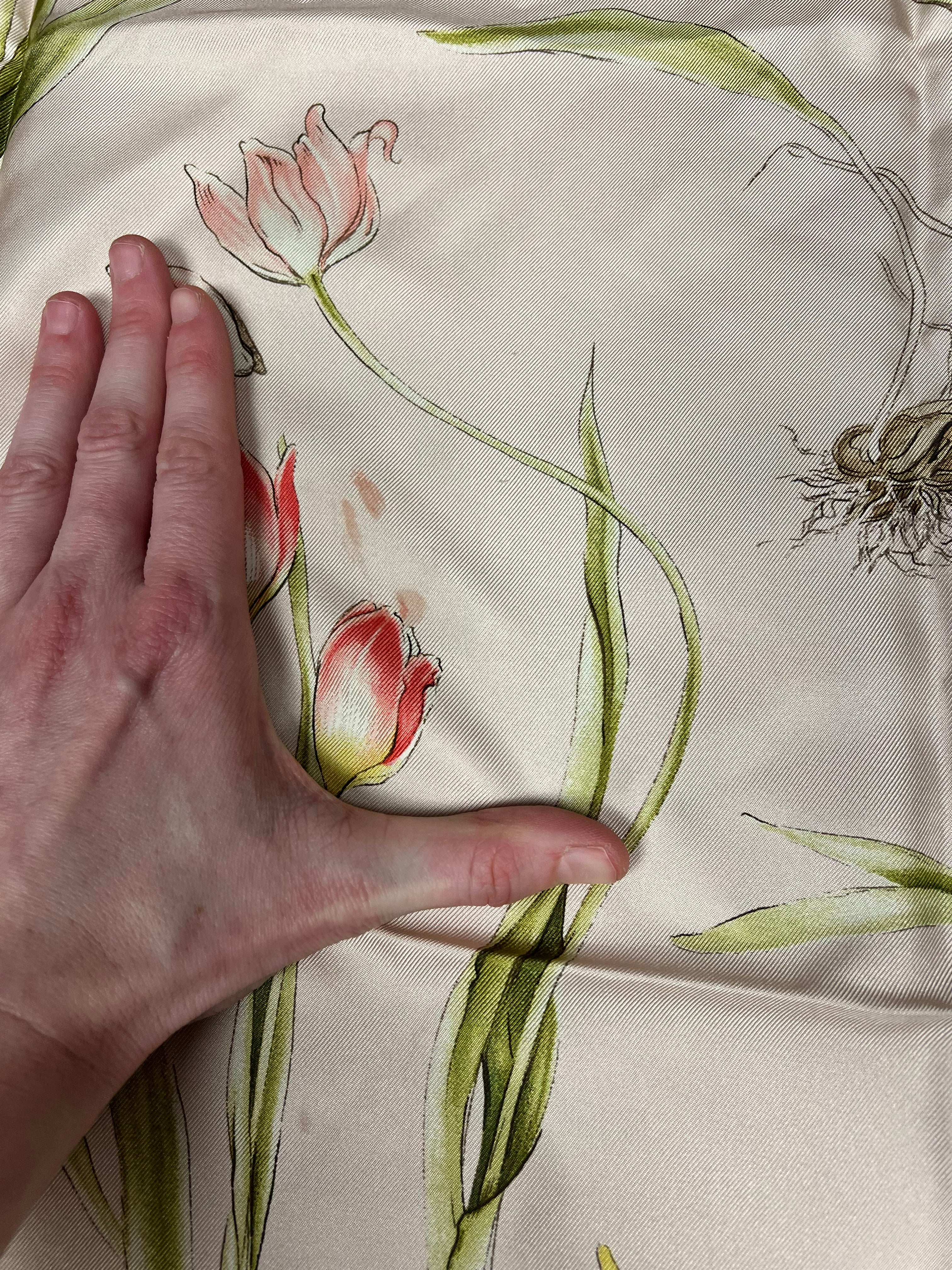 Tiffany & Co. Pink Rose Petal Silk Scarf