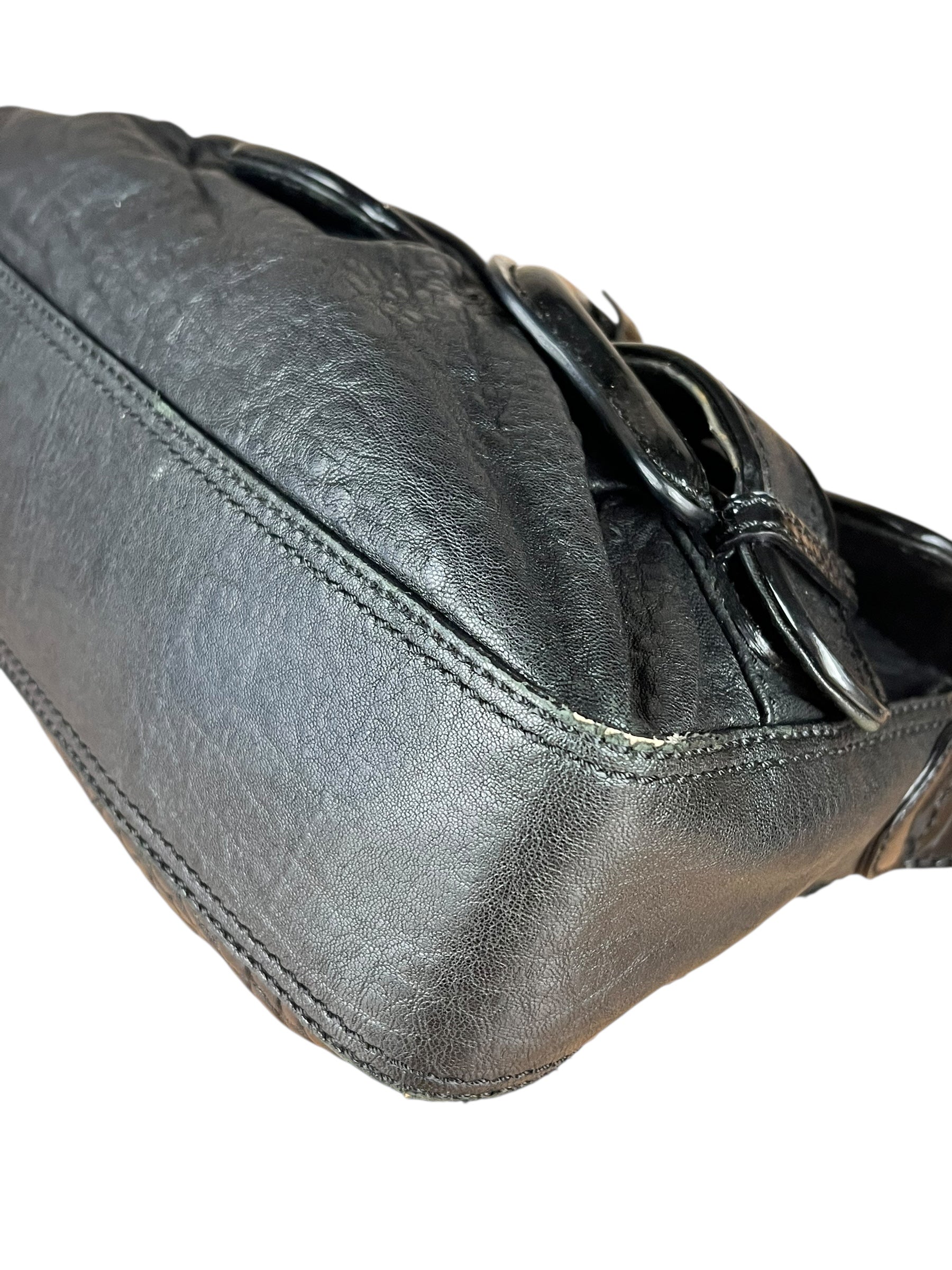 Fendi B Biz Black Leather Shoulder Bag
