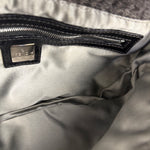 Fendi Grey Wool Crochet FF Baguette Shoulder Bag