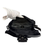 Fendi Black Leather Trim Plush Rabbit Fur Baguette