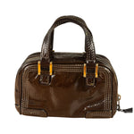 Loewe Metallic Bronze Leather Micro Amazona Mini Handbag